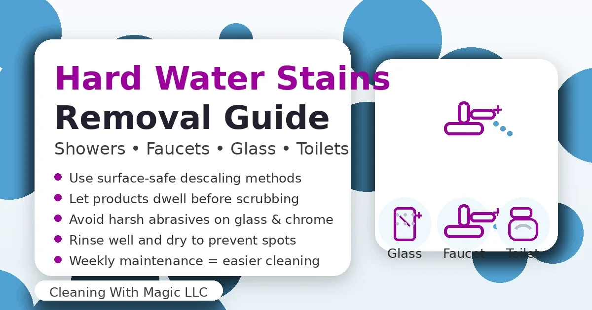 How to Remove Hard Water Stains in Colorado Springs: Showers, Faucets, Glass, and Toilets