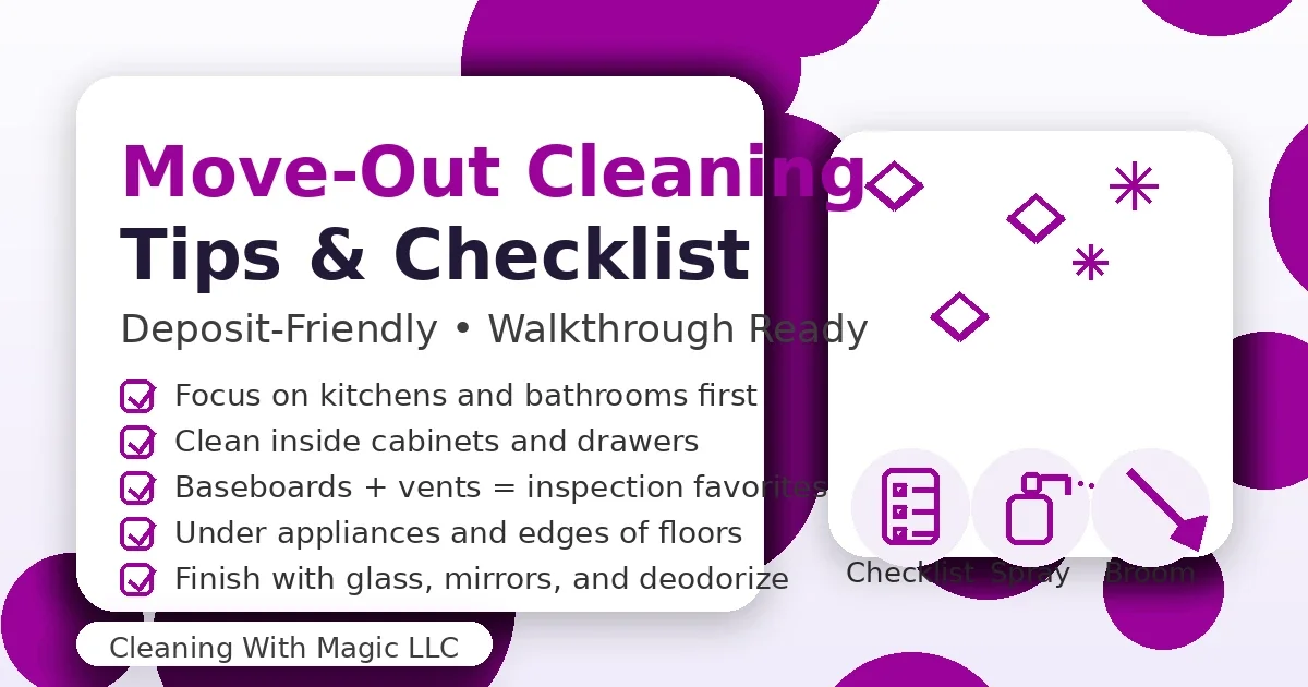 Move-Out Cleaning in Colorado Springs: A Realistic Checklist to Help Get Your Deposit Back